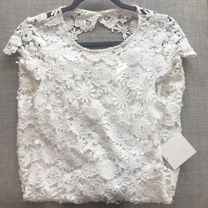 Lulus- White Mini Dress - Size Small- Open Back